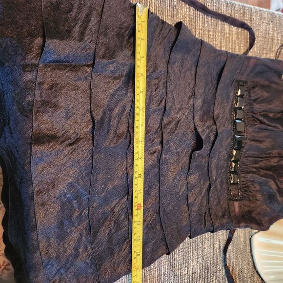 Cache Party Formal Dress Shimmering Ruffled Black size 2 LBD - Picture 14 of 14